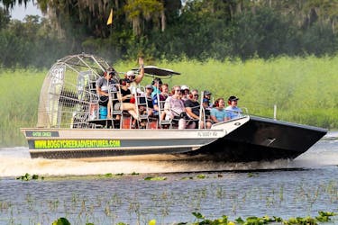 Поездка на воздушном катере по Болотистому ручью и деревня коренных американцев во Флориде